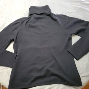 Wendy B Cashmere Sweater Women Large Black Turtleneck Made In Samoa Warm Comfort